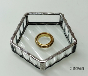 Biżuterka - pięciokąt w srebrze - ornament flutes